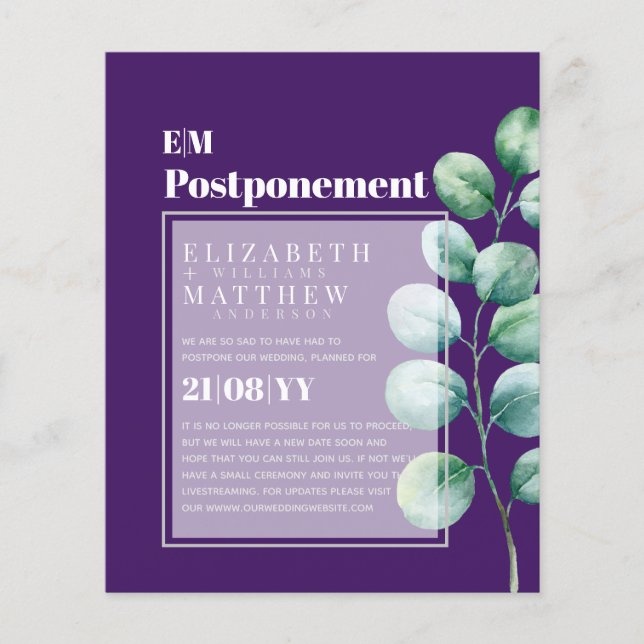 Postponement Eucalyptus Greenery Change of Plans (Front)