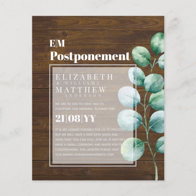 Postponement Eucalyptus Greenery Change of Plans (Front)