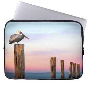Posts & a Pelican   Fort Myers Beach, Florida Laptop Sleeve