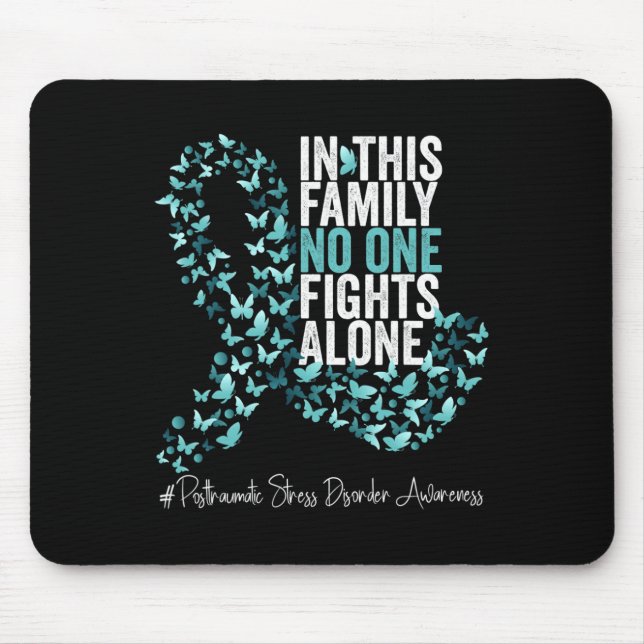 Posttraumatic Stress Disorder Awareness Month Teal Mouse Mat (Front)