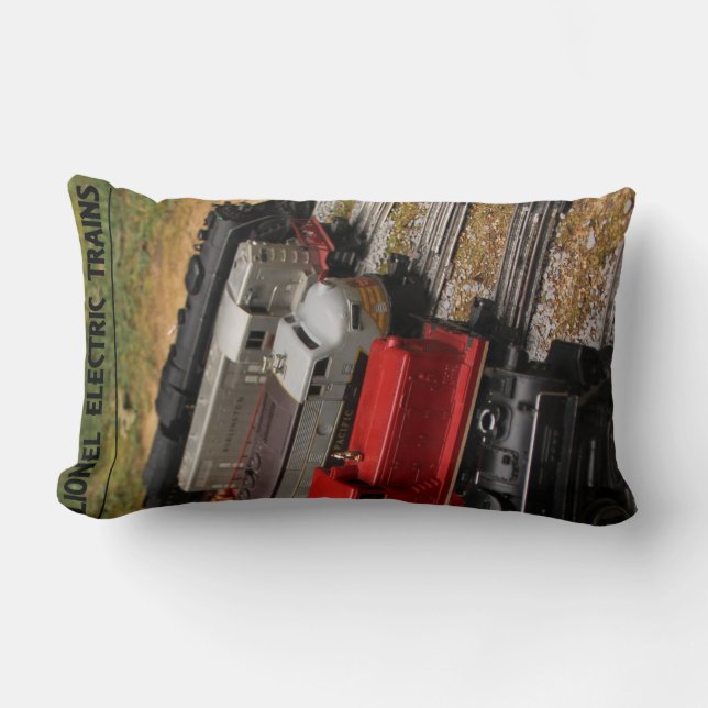 Postwar Lionel Trains Pillow (Front)