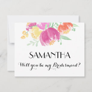 Posy Garden   Bridesmaid Invitation