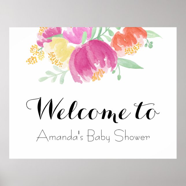 Posy Garden Welcome Poster (Front)