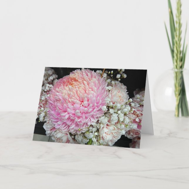 Posy of Flowers Blank Greeting Card (Front)