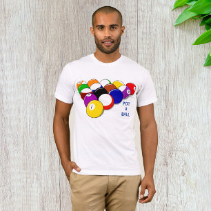 Pot A Ball Billiards Mens T-Shirt