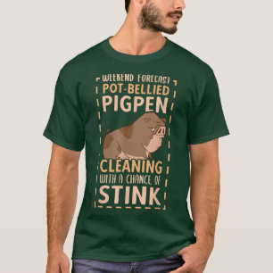 Pot Bellied Pigpen Cleaning- Pig Breeder Design Pi T-Shirt
