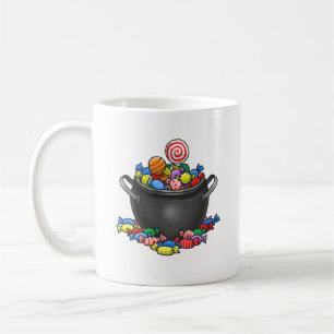 Pot filled with candy for Halloween Coffee Mug