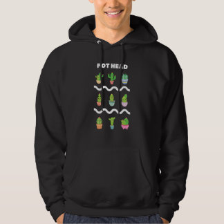 Pot Head Gardener Cute Succulent Cactus Plant Hoodie