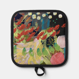 Pot Holder in Flowers in the Night Design