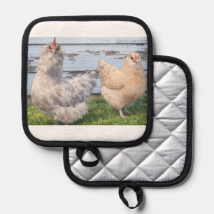 Pot Holder Two Chickens Farmhouse