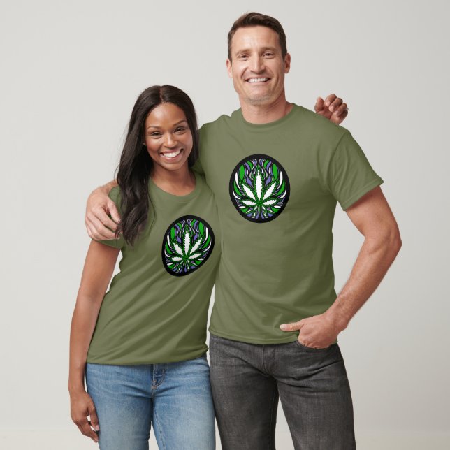 Pot Leaf Smoke T-Shirt (Unisex)