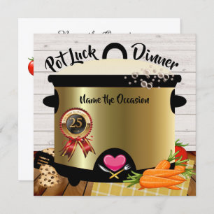 Pot Luck Anniversary Invitation Version 1