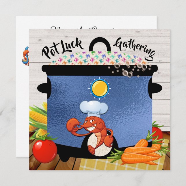 Pot Luck / Any Type Invitation (Front/Back)