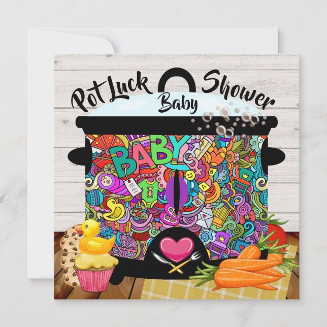 Pot Luck Baby Shower Invitation (Front)