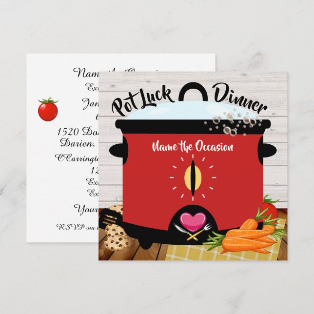 Pot Luck Invitation (Front/Back)