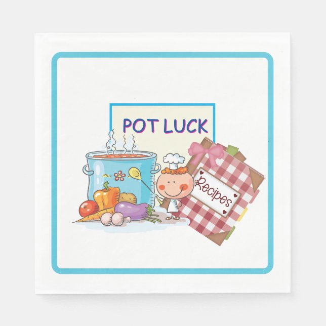 Pot Luck Paper  Napkin (Front)