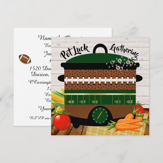 Pot Luck / Whatever Invitation (Front/Back)