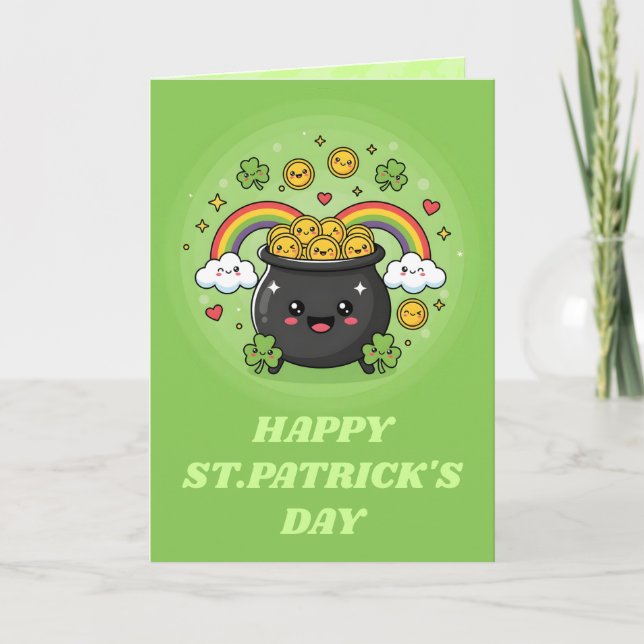 Pot O’ Gold Fun St. Patrick’s Day Card (Front)
