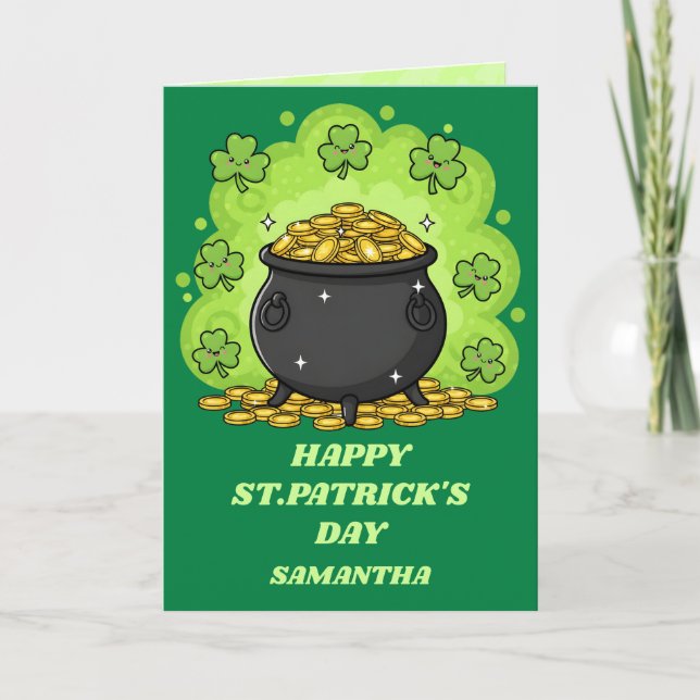 Pot O’ Luck St. Patrick’s Day Card (Front)