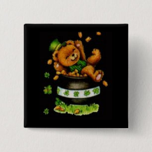 Pot of Bear 15 Cm Square Badge