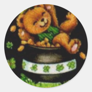 Pot of Bear Classic Round Sticker