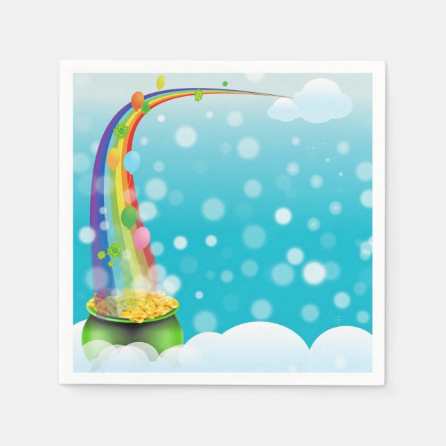 Pot of Gold and Rainbow Napkin (Front)