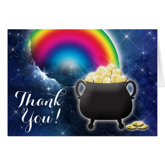 Pot of Gold Cauldron Rainbow Gold Coins Stardust Card