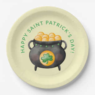 Pot of Gold Happy Saint Patrick's Day Paper Plates