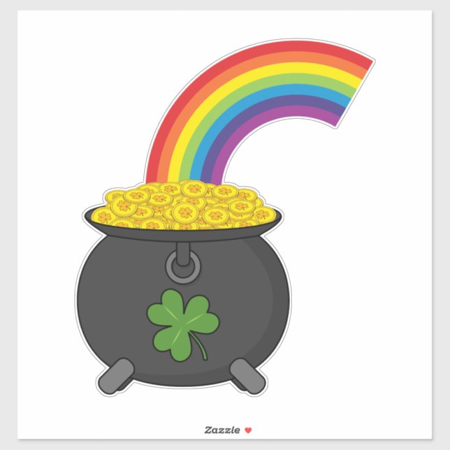 Pot of Gold Rainbow Cartoon (Sheet)