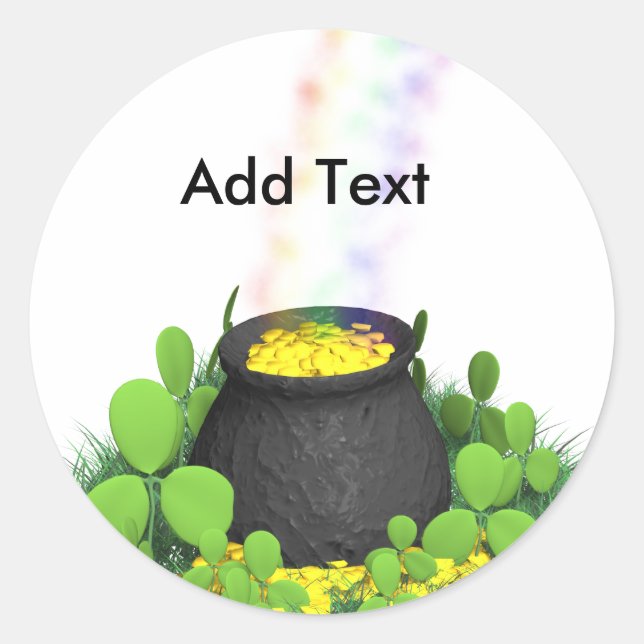 Pot of Gold Saint Patty's Stickers (Front)
