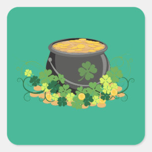 Pot of Gold Square Sticker