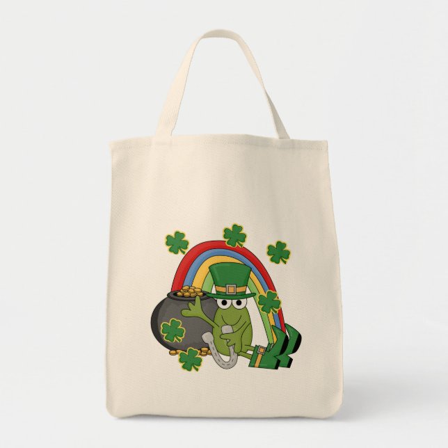 Pot of Gold with Frog Tshirts and Gifts Tote Bag (Front)