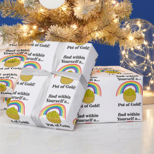 Pot Of Gold Within Yourself Saint Patrick's Day Wrapping Paper