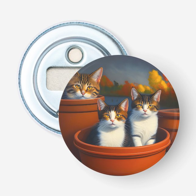 Pot Plant Kittens, Bottle Opener (Front)