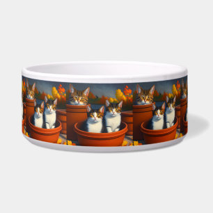 Pot Plant Kittens, Ceramic Pet Bowl