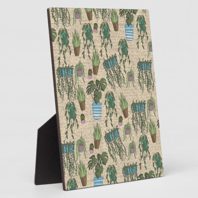 Pot Plants Pattern Plaque (Side)