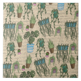 Pot Plants Pattern Tile