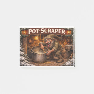 Pot Scraper Icelandic Yule Lad Post-it Notes