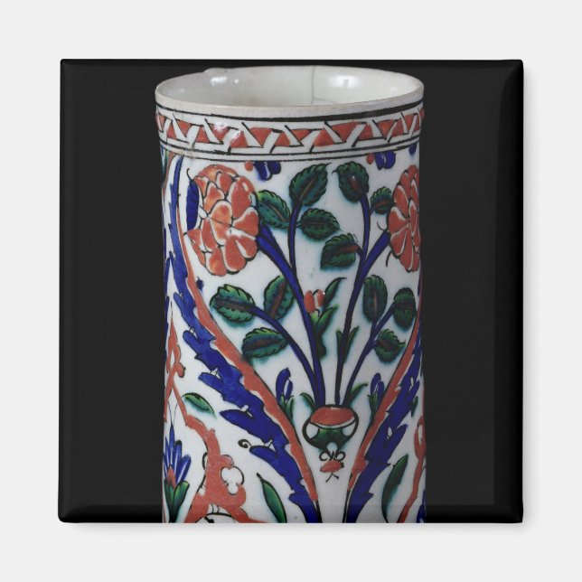 Pot with a floral decoration, Iznik Magnet (Front)