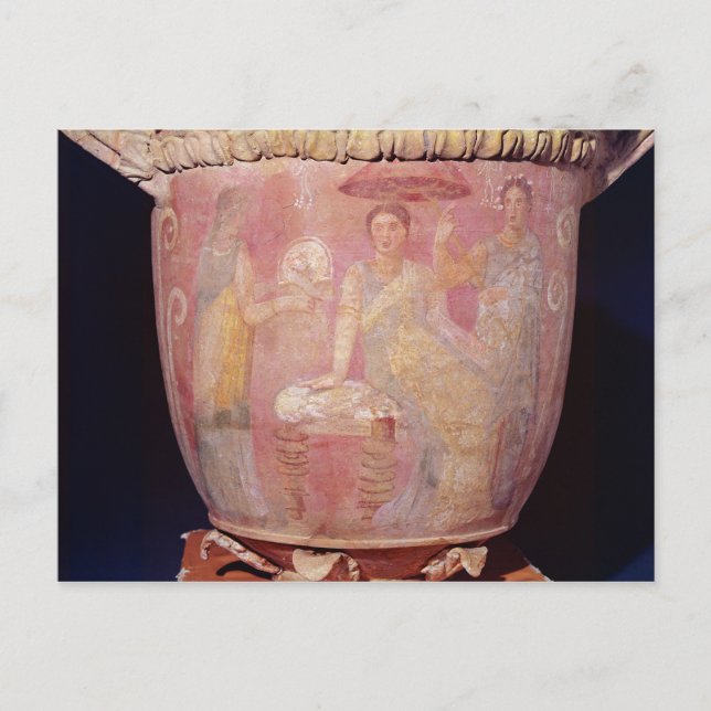 Pot with a scene of women bathing postcard (Front)