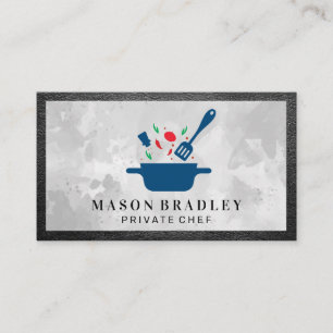Pot with Ingredients Cook Chef Business Card