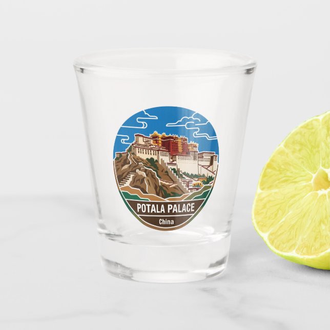 Potala Palace China Shot Glass (Front)