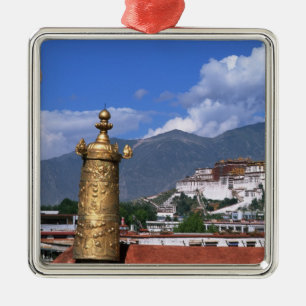 Potala Palace in Lhasa, Tibet taken from Metal Tree Decoration