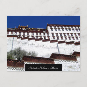 Potala Palace, Lhasa Architecture, Buddhist Tibet Postcard