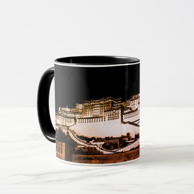 Potala Palace, Lhasa at night, Tibet - Coffee/Tea Mug (Front Left)