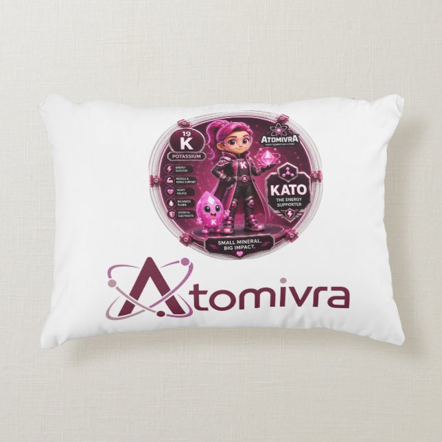 Potassium  ATOMIVRA Decorative Cushion (Front)