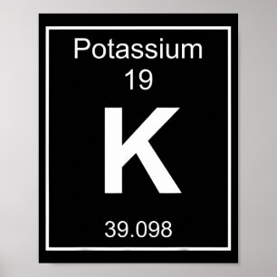 Potassium Element Costume Periodic Table Chemistry Poster