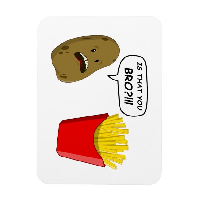 potato and fries magnet (Vertical)