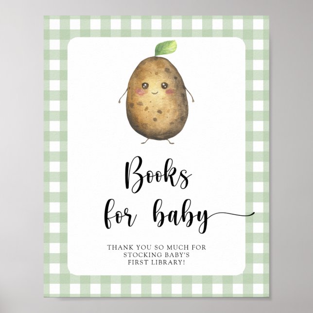 Potato baby shower - books for baby poster (Front)
