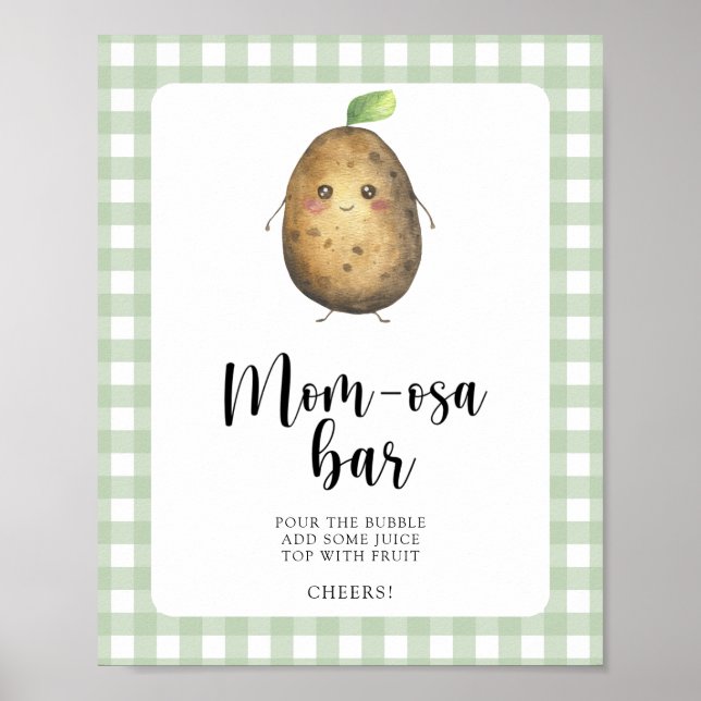 Potato baby shower - Momosa bar Poster (Front)